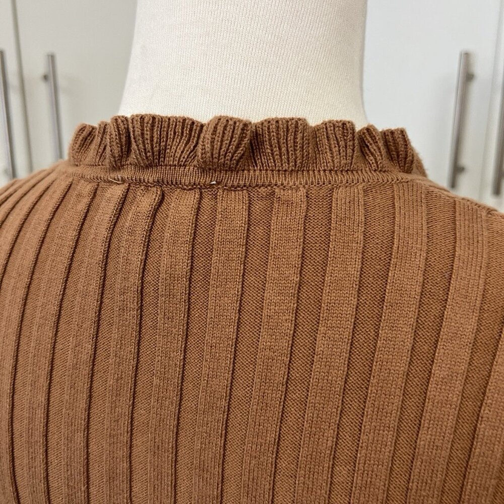 Two-Tone Ribbed Cardigan Sweater - Picture 8 of 8